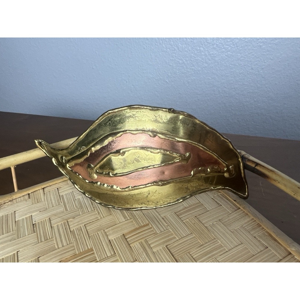 Abstract Belt Buckle Unique Artisan Brass Copper Boho Vintage Hippie 70s 80s